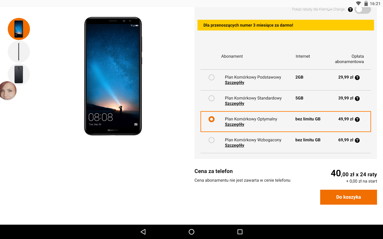 Rozwiązano Telefon na abonament Nasz Orange 114270