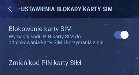opcja blokady karty SIM w Samsung Galaxy S8