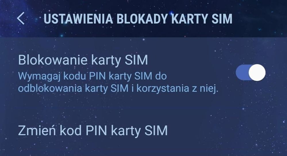 opcja blokady karty SIM w Samsung Galaxy S8