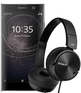 Sony Xperia XA2 + słuchawki