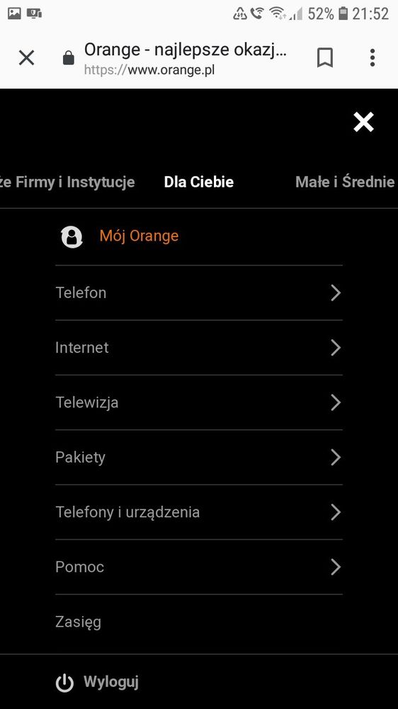 Mój Orange w tel.