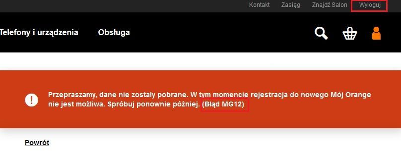 Po zatwierdzeniu komunkatu, kręci się kwadrat i pojawia się to.