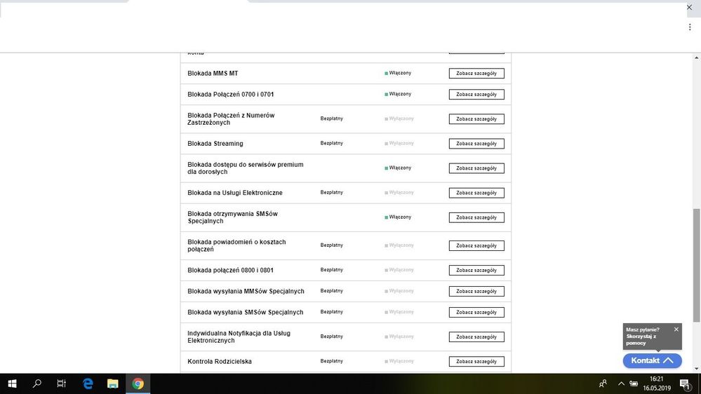 Zgłosiłem już wcześniej wyłączenie tych blokad.