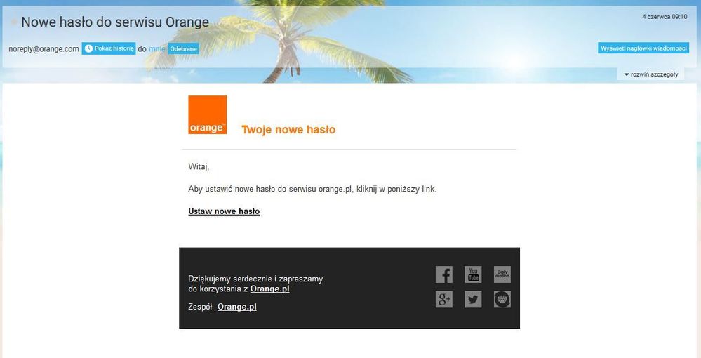 Nowe hasło do serwisu Orange.JPG
