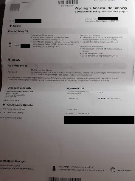 W rozmowie przy przedłużeniu była mowa o 25zł i tak jest na umowie.