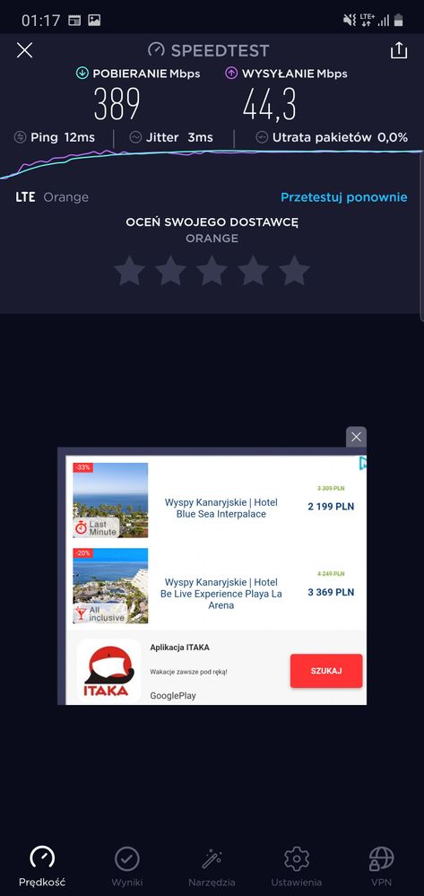 Rekordowy transfer prawie 400mbit/s