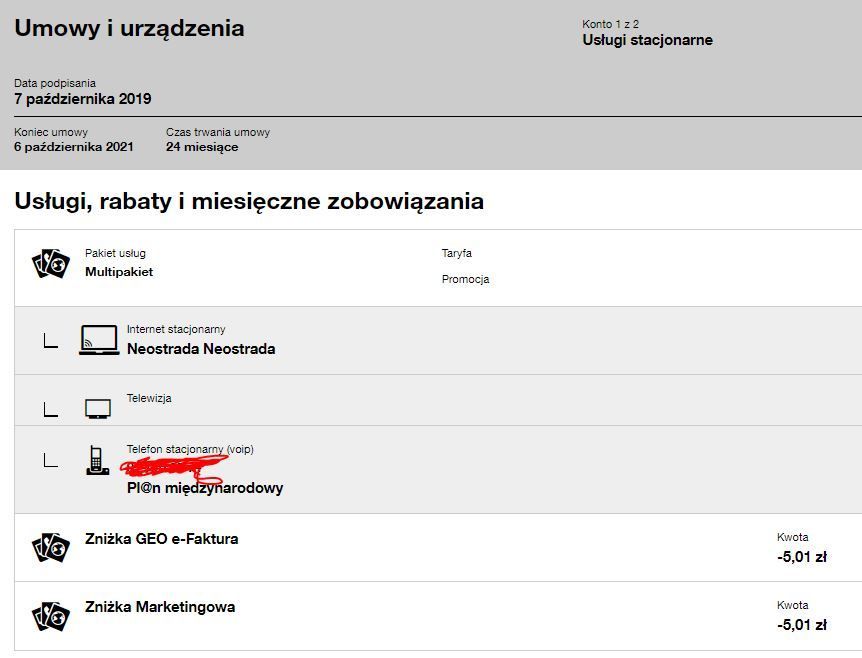 umowa na 24 miesiące z Orange