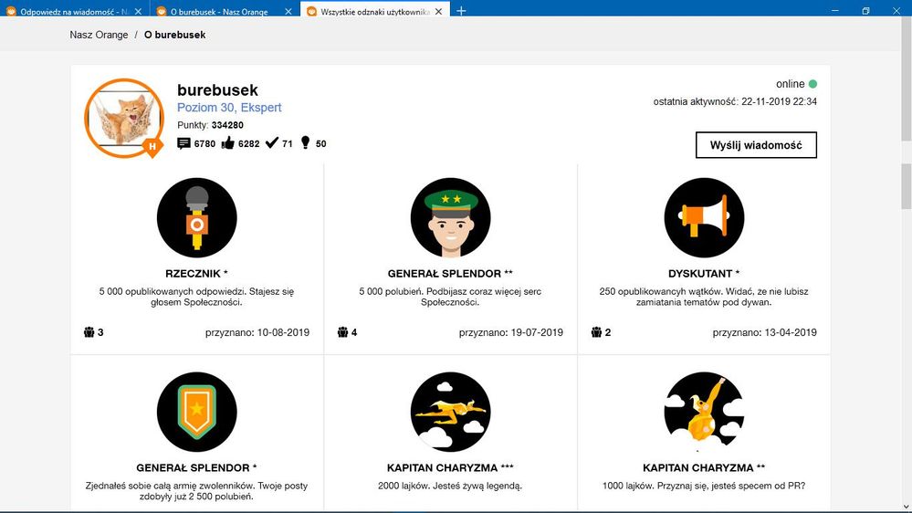 Takie skrócone podsumowanie profilu ;)