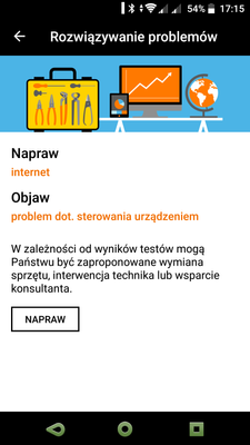 wybrałem jedną z opcji Internetu