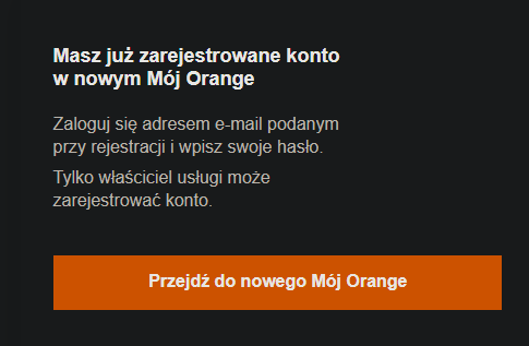 NIEUDANE LOGOWANIE DO APLIKACJI M J ORANGE visual data 8