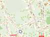 mapka okolicy, niebieskie kółko to interesujący mnie budynek