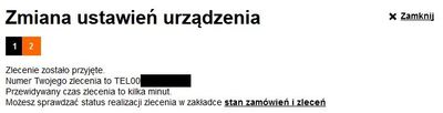 Widok podsumowania zlecenia na włączenie pasma wifi.JPG