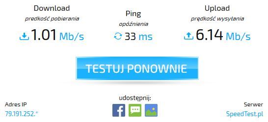 screen wyniku testu prędkości na Darmowe_Orange_WiFi.JPG