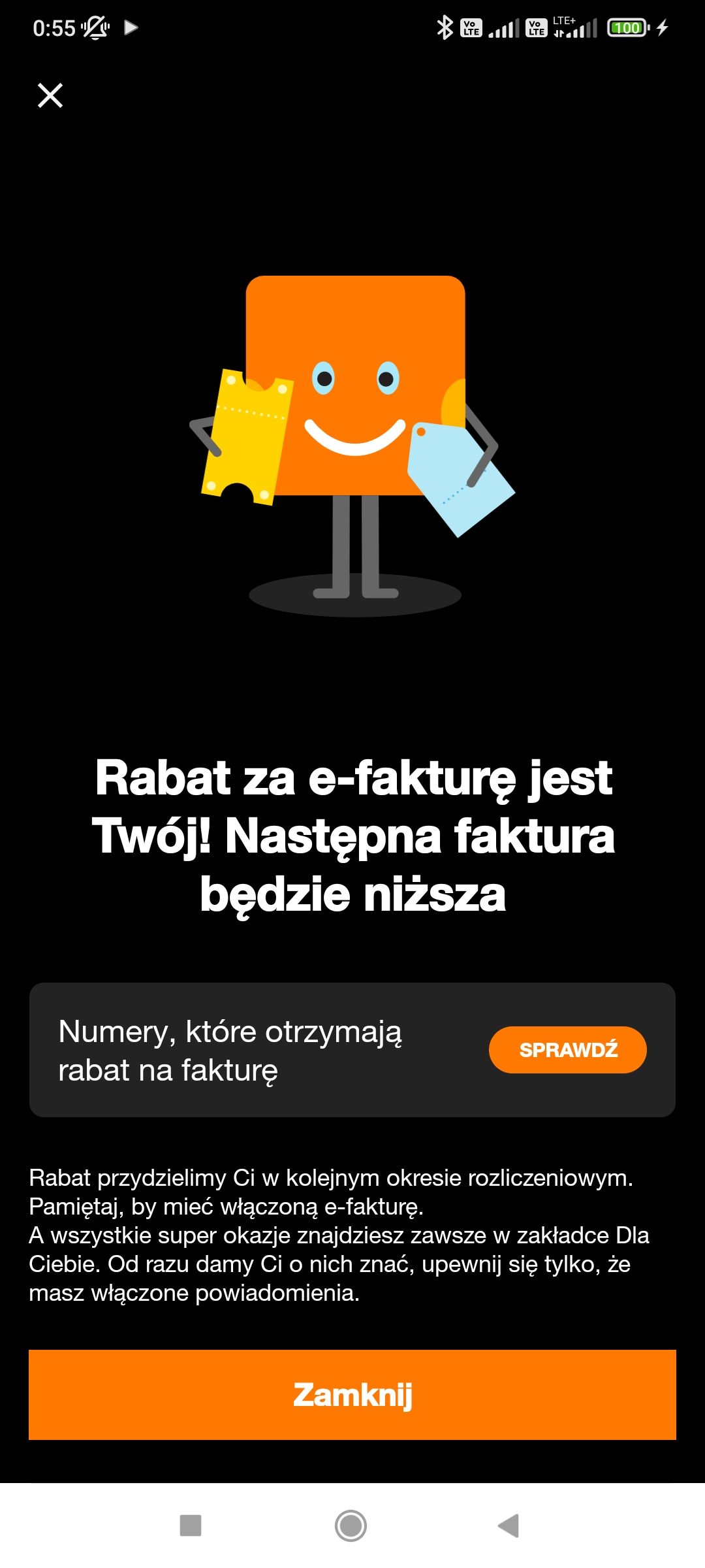Rabat Za E Fakturę Orange Regulamin