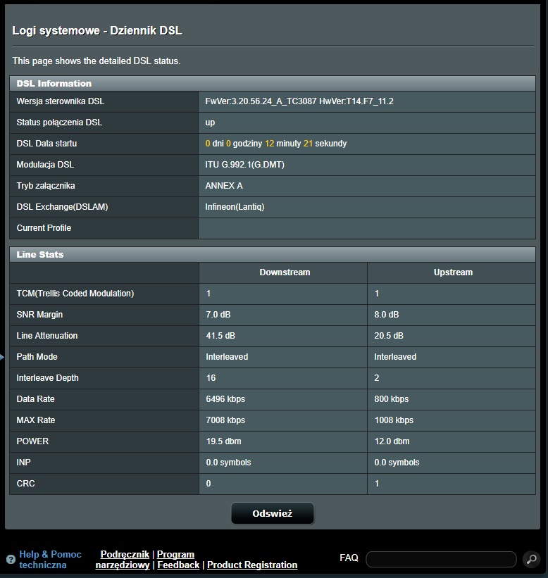 Dosyć częste rozłączanie nasilające się w weekendy (nowy router ASUS DSL12E) Strona 12