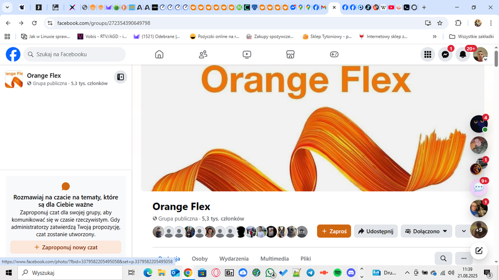 Grupa Orange Flex na Facebook-u
