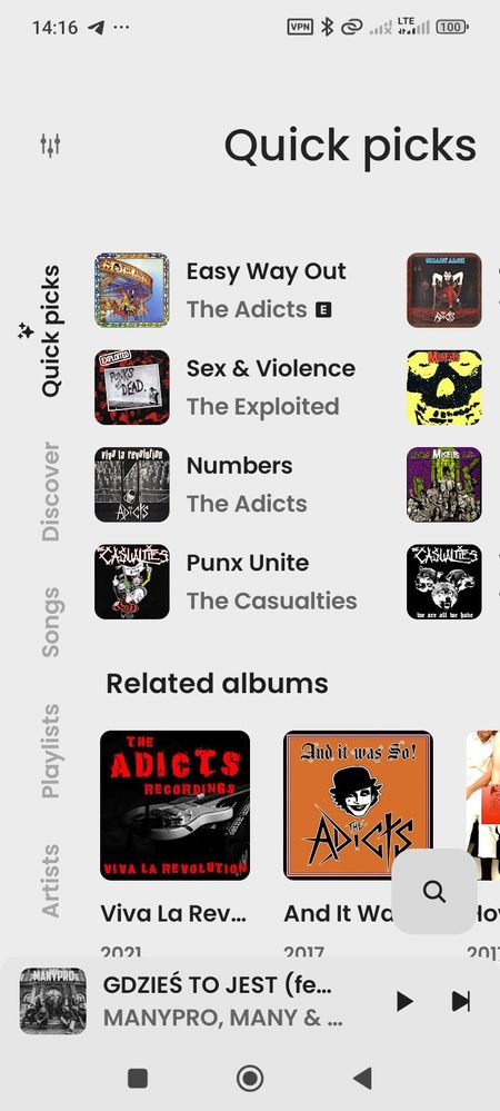 Aplikacja na Android-a: Spotify Clone