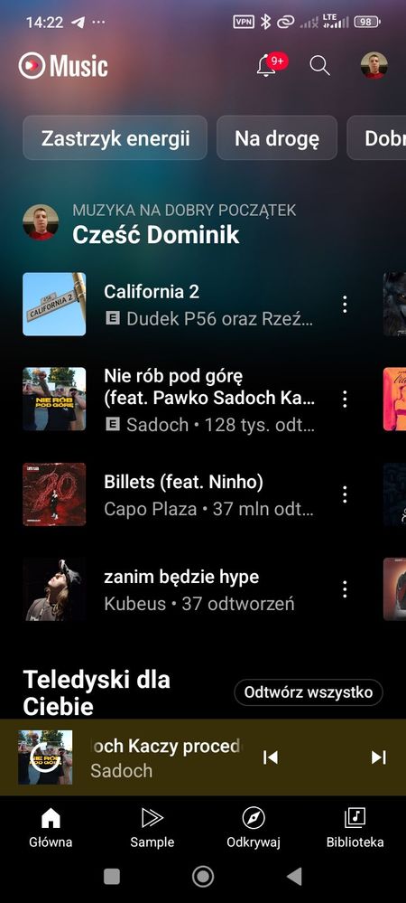 Aplikacja na Android-a (premium modyfikowany) YouTube Music PREMIUM