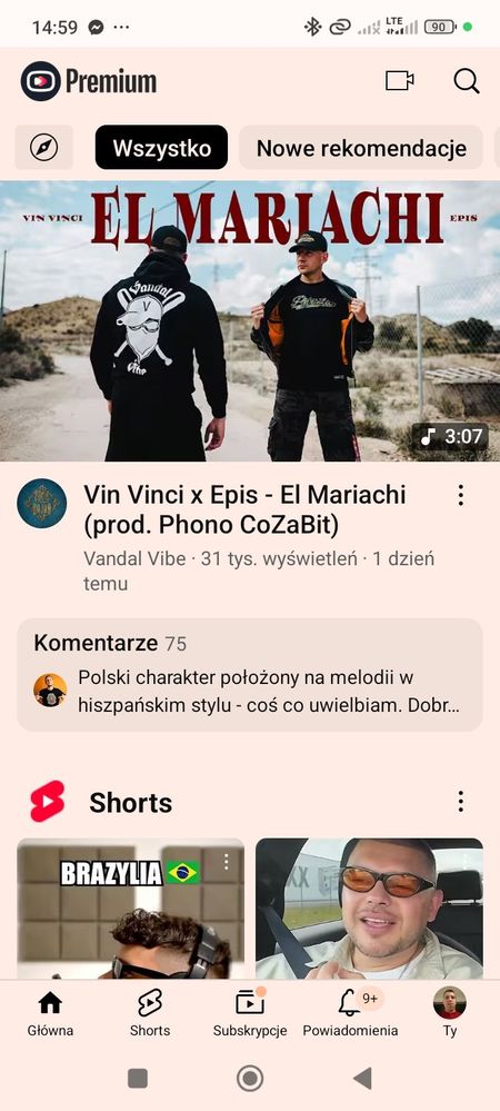 Aplikacja na Android-a: YouTube Premium (wersja premium, zmodyfikowana)