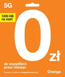 Starter orange 0 zł do wszystkich przez miesiąc
