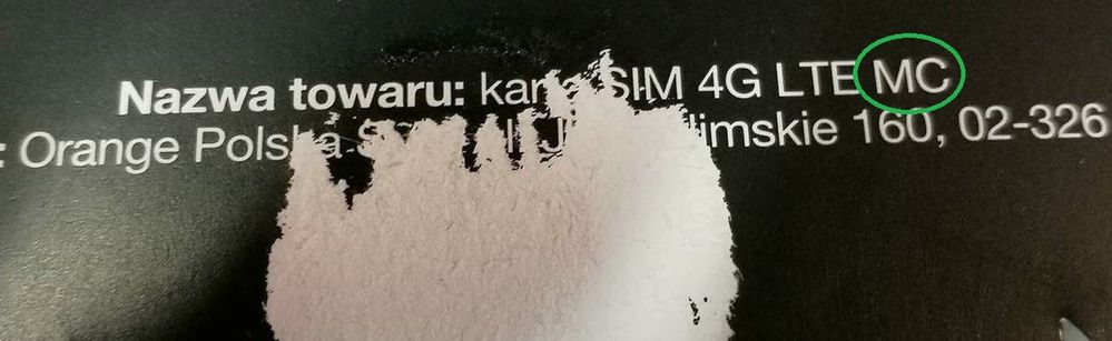 opakowanie do karty SIM