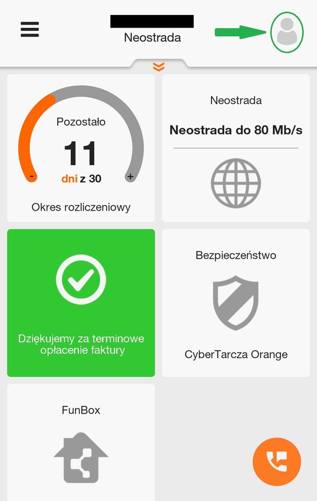 Mój Orange - Strona główna usługi Neostrada
