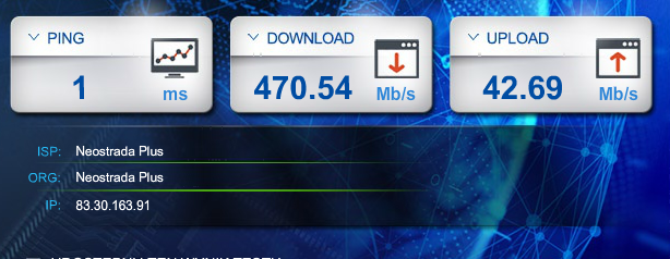 PING TEST I SZYBKOŚĆ Z CFOSSPEED NA ŁĄCZU SUPERNOVA 600MBITS  2016-06-07 15_53_21-Speed Test - Test Szybkości Łącza Internetowego - speedtest.png