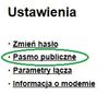 przycisk do zarządzania pasmem