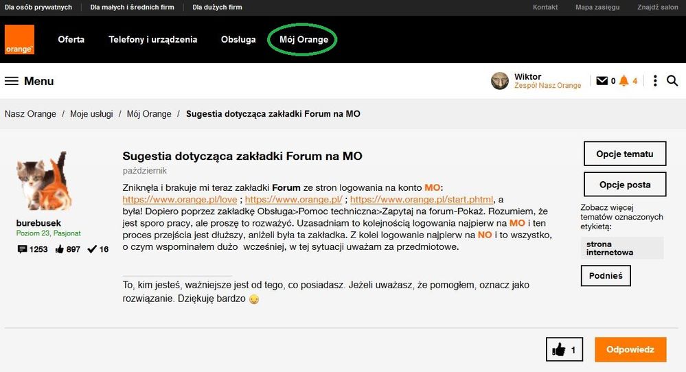 przejście z NO na MO