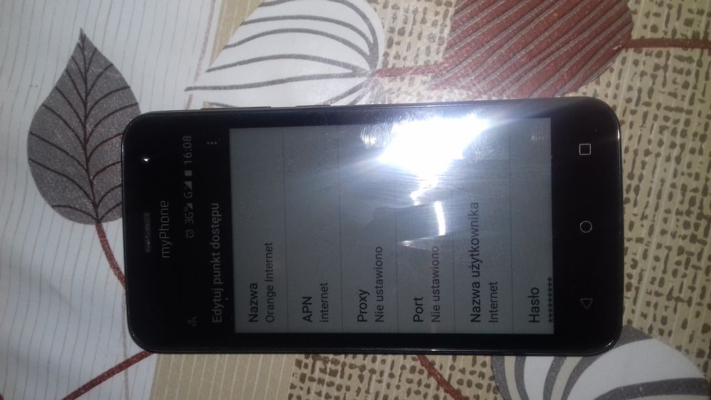 Tu jest górna część ustawień internetu