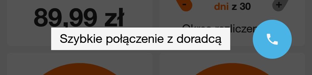 słuchawka → szybkie połączenie