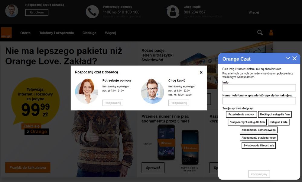 czat na portalu orange.pl