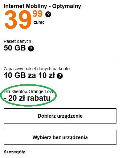 Internet Mobilny - Optymalny