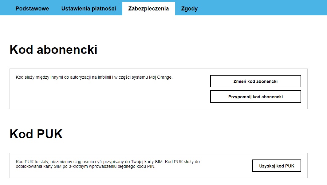 Aplikacja mój orange kod pin