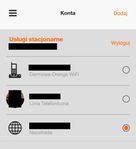 ekran 'Konta' (usługi stacjonarne)